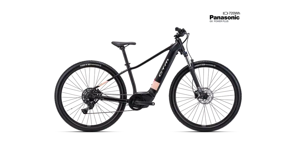 Azonnal elérhető CTM Ruby GX (29") női E-bike matt fekete / fényes vintage pink L