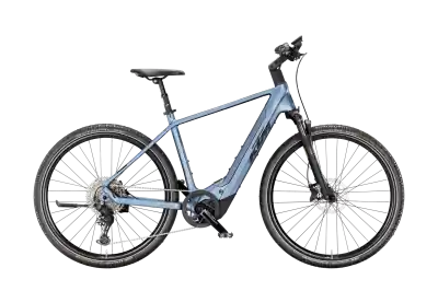 Szezonális akció KTM Macina Cross CX 810 800Wh Elektromos Trekking Kerékpár - Steel Blue Matt - kék