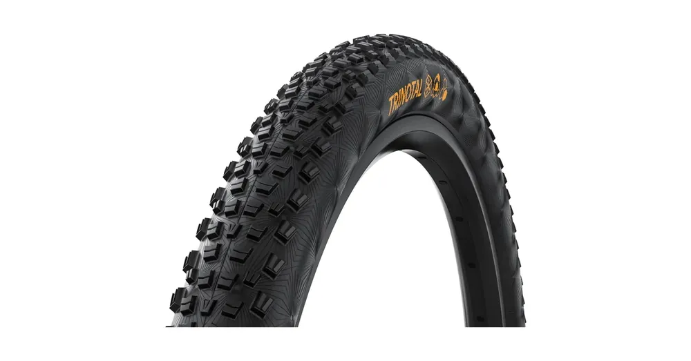 Árengedmény Continental MTB kerékpáros külső gumi 55-622 Trinotal Race Grip 29x2,2, tubeless ready, fekete/fekete hajtogathatós Skin